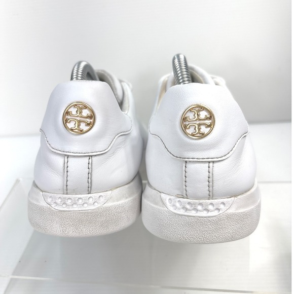 Tory Burch‎ Size 9 M HOWELL White Leather Sneakers Womens Lace Up Shoes - Picture 2 of 10